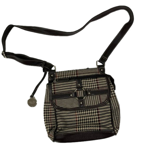 Chaps Houndstooth Plaid  Purse - Picture 1 of 7